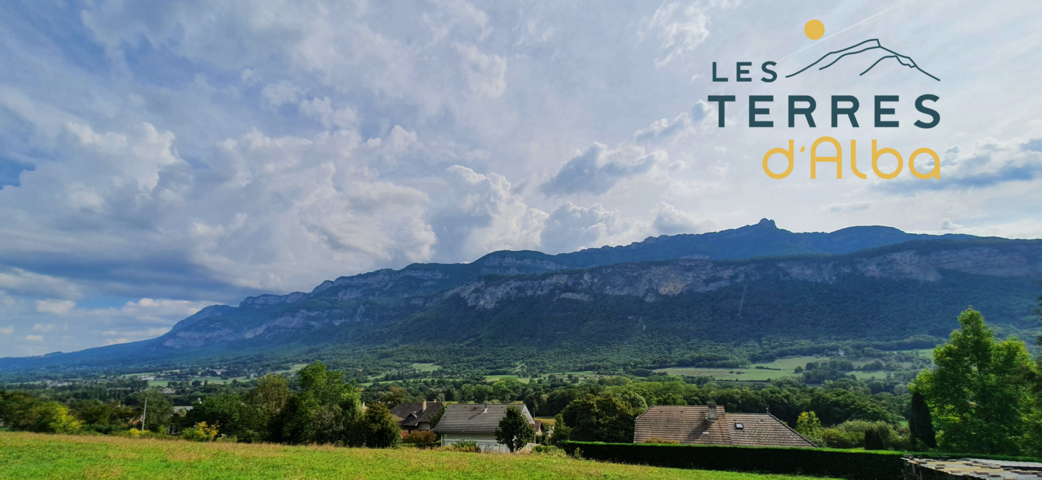 vue depuis « Les Terres d’Alba », un nouveau lotissement à Sonnaz, en Savoie (73)