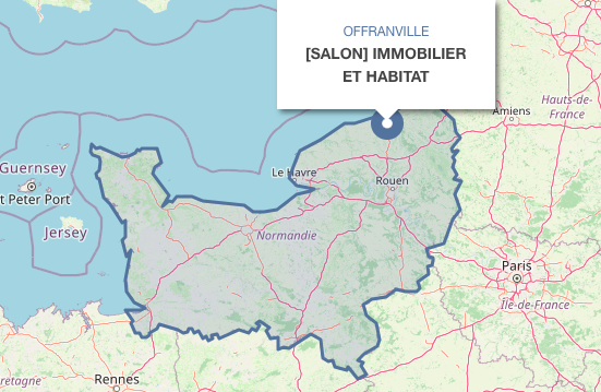 localisation du Salon de l’Habitat d’Offranville (76), les 17 et 18 juin 2023