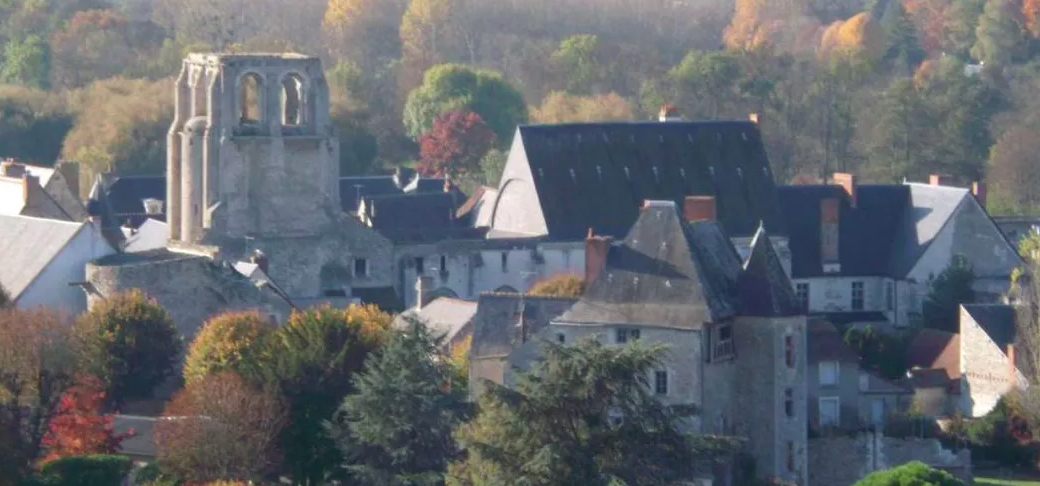 vue sur la commune de Cormery, en Indre-et-Loire (37)