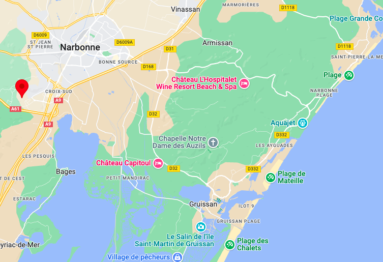 emplacement des lotissements « Les Balcons de St-Hippolyte » et « Odéon », à Narbonne (11)
