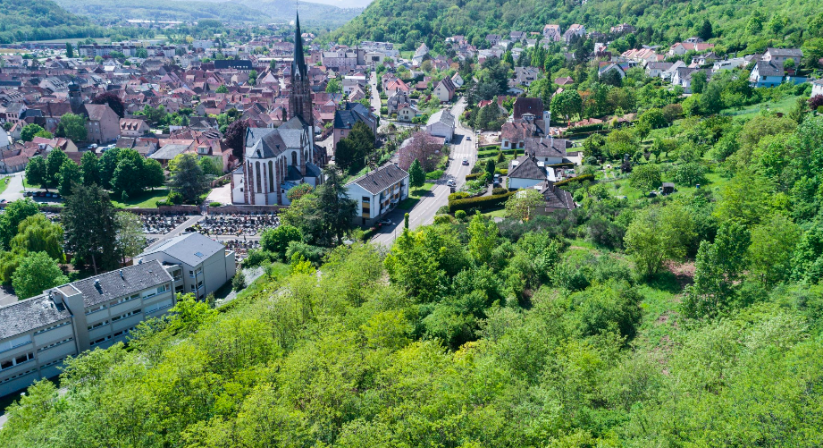 vue sur Mutzig (67) depuis le lotissement &laquo;&nbsp;Terre d&rsquo;Horizon&nbsp;&raquo;