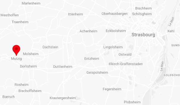 implantation géographique de la commune de Mutzig, dans le Bas-Rhin (67)
