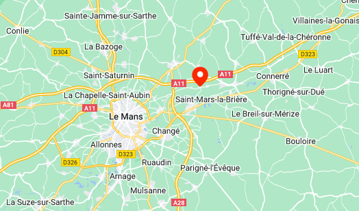 emplacement géographique de la commune de Fatines, dans la Sarthe (72)