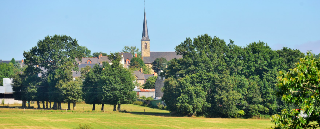 vue sur la commune de Saint-Séglin, en Ille-et-Vilaine (35)