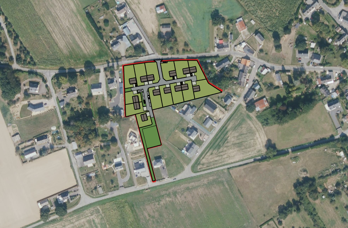 implantation du lotissement Haudebert à Saint-Séglin (35)