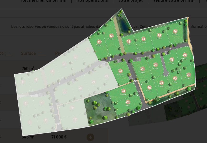 plan du futur lotissement « Les Jardins de Jade », à Calmont (12)