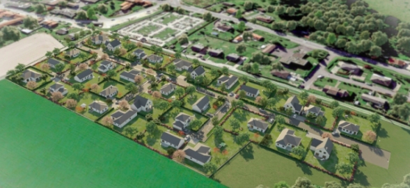 vue sur le lotissement &laquo;&nbsp;La C&ocirc;te des Blancs&nbsp;&raquo;, &agrave; Juniville (08)