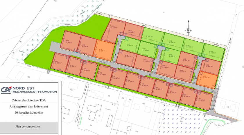 plan du lotissement « La Côte des Blancs », à Juniville (08)