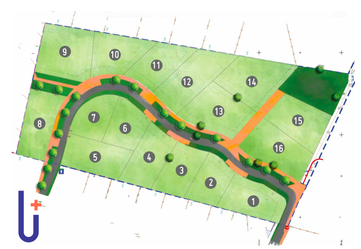 plan du lotissement « Le Hameau Caudalie », à Chemilly (03)