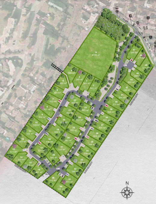 plan du lotissement « La Prairie » à Saint-André-de-l’Eure, dans l'Eure (27)