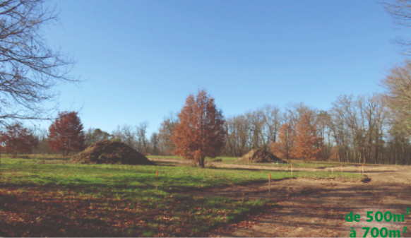 vue sur le lotissement de La Vallade, &agrave; Saint Aulaye-Puymangou (24)