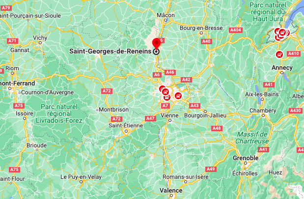 implantation de Saint-Georges-de-Reneins, dans le Rhône (69)