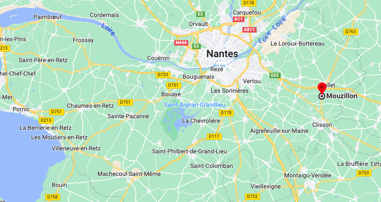 emplacement de la commune de Mouzillon, dans le département de Loire-Altantique (44)