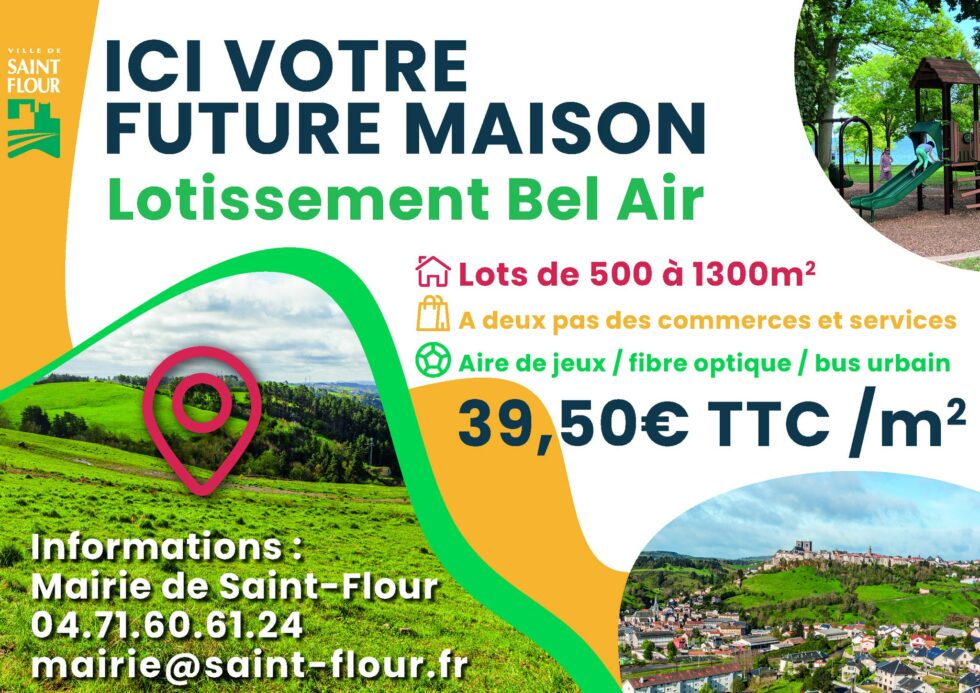 plaquette de présentation du lotissement communal Bel Air, à Saint-Flour (15)