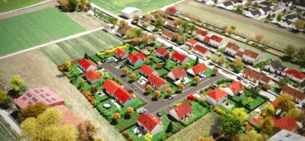 vue sur le futur lotissement « La Désirette », à Sept-Saulx (51)