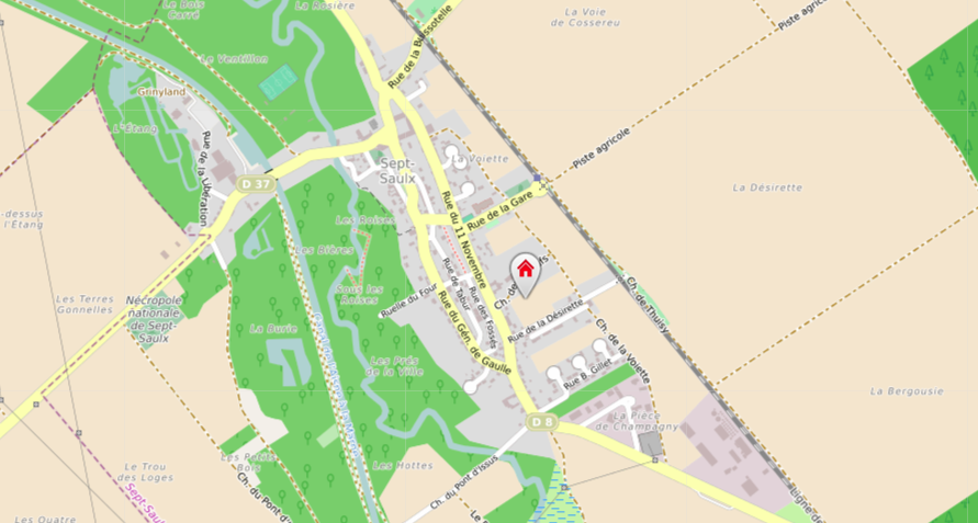 emplacement du futur lotissement « La Désirette », à Sept-Saulx (51)