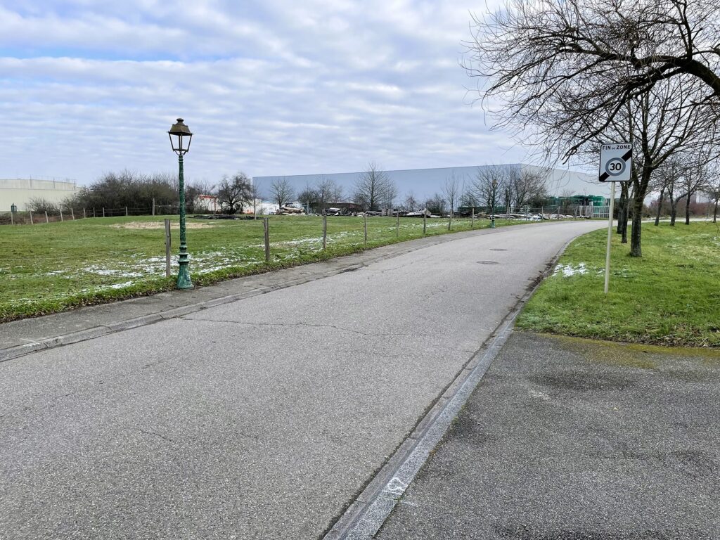 vue sur le futur lotissement « Terre du Trèfle », à Ungersheim (68)