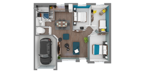 plan du modèle Focus 73, par le constructeur Maisons Babeau-Seguin