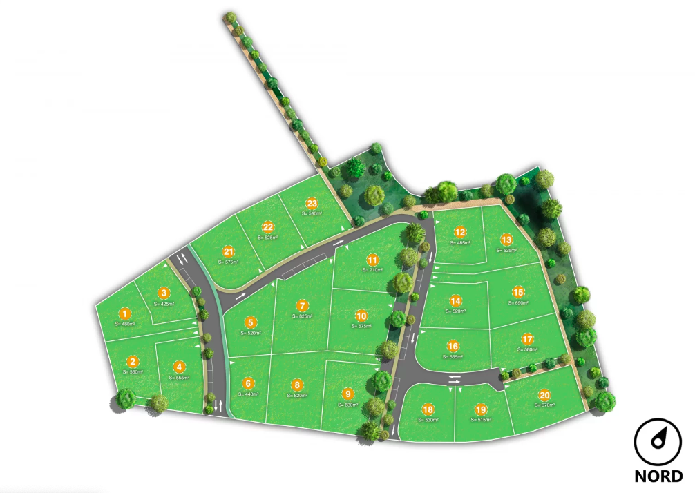 plan du lotissement « Le Val Risari », à Olemps (12)
