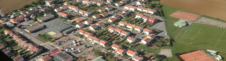 vue sur la commune de Mexy, en Meurthe-et-Moselle (54)