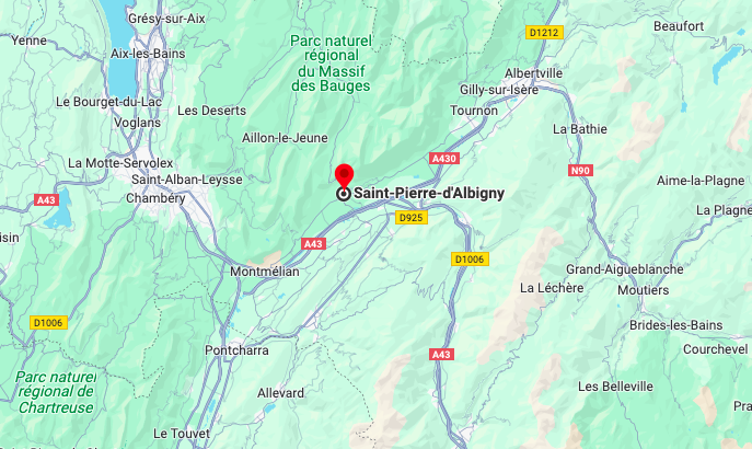 emplacement de la commune de Saint-Pierre-d'Albigny, en Savoie (73)