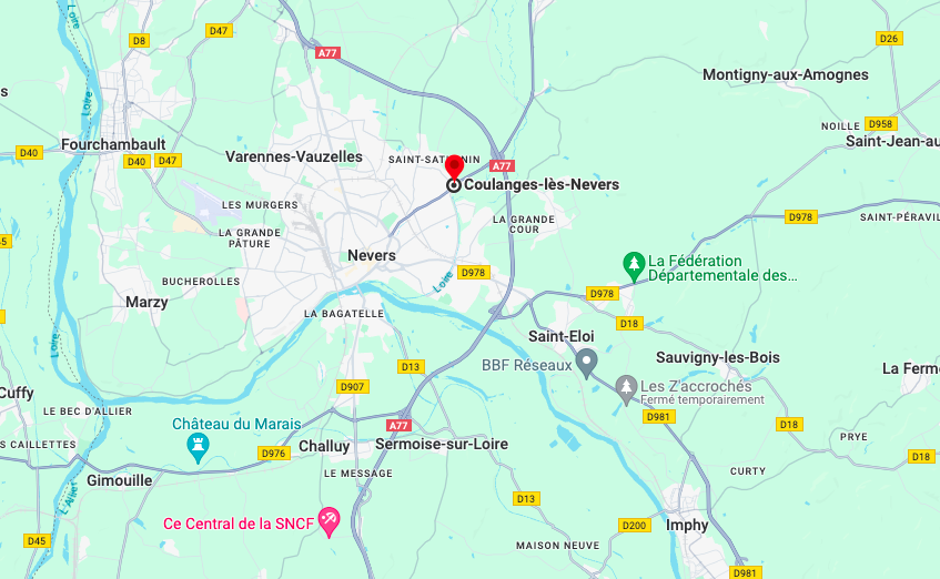 implantation géographique de Coulanges-lès-Nevers (58)