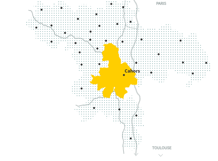 agglomération du Grand Cahors, dans le département du Lot (46)