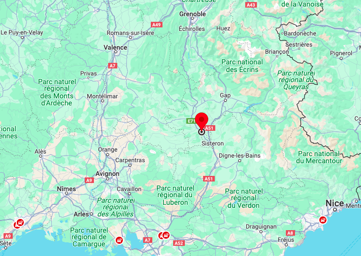 implantation géographique de Laragne-Montéglin, dans les Hautes-Alpes (05)