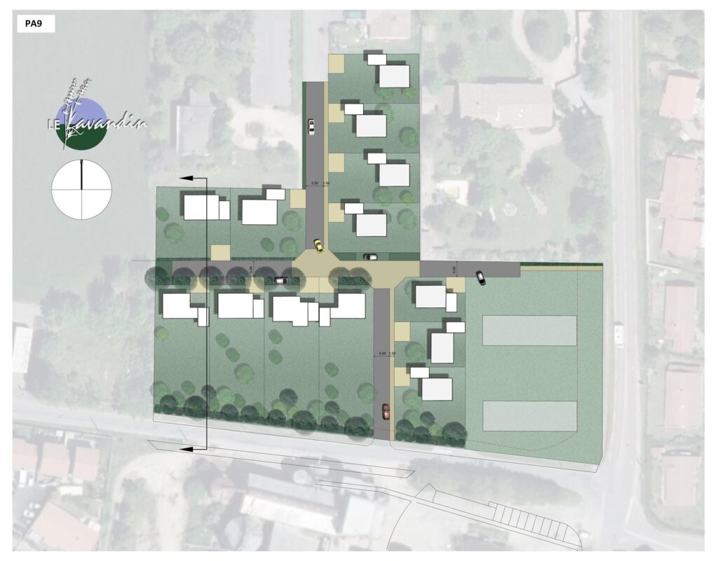 plan des terrains à vendre au lotissement « Le Lavandin », à Chabeuil (26)
