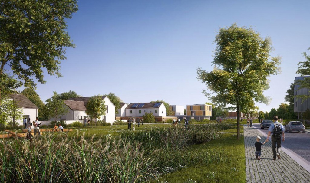 vue sur l'environnement verdoyant du Parc des Breuzes, à Bourges (18)