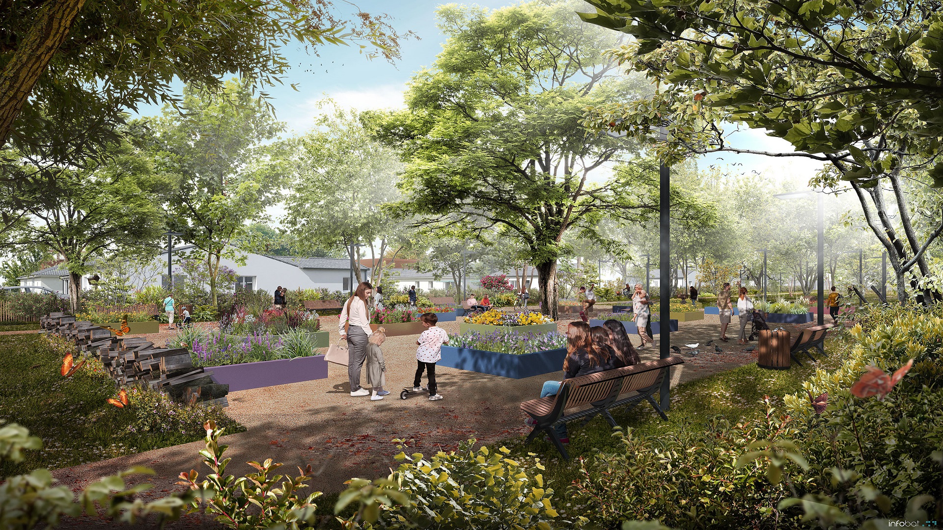 vue sur le cadre du lotissement &laquo;&nbsp;Bois Brancourt 3&nbsp;&raquo;, &agrave; Val-de-Vesle (51)