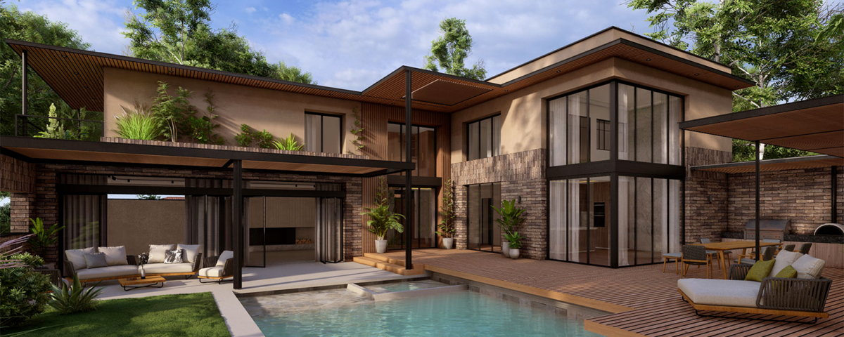 maison de prestige à étage avec piscine, par Maisons Berval