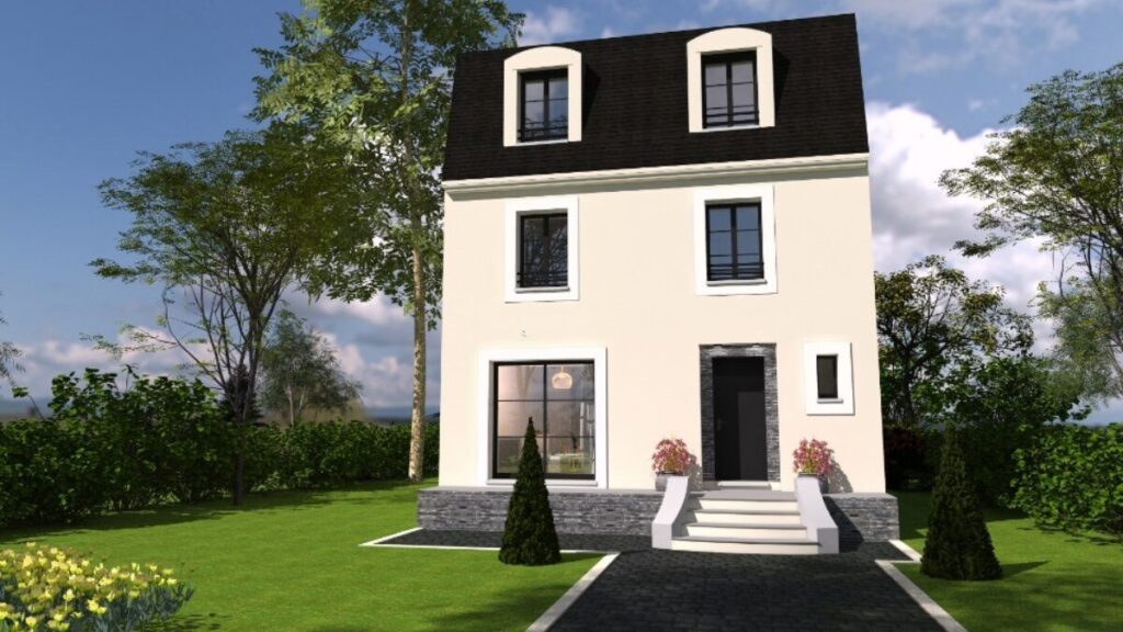 maison classique à étage avec combles, par le constructeur Maisons Évolution
