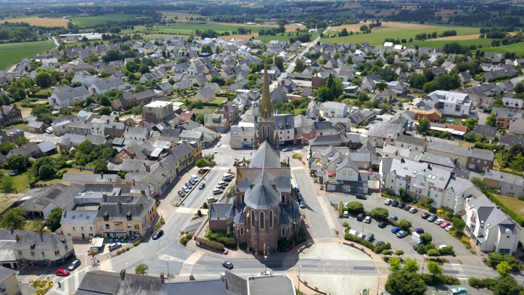 vue sur la commune de Plélan-le-Grand (35)
