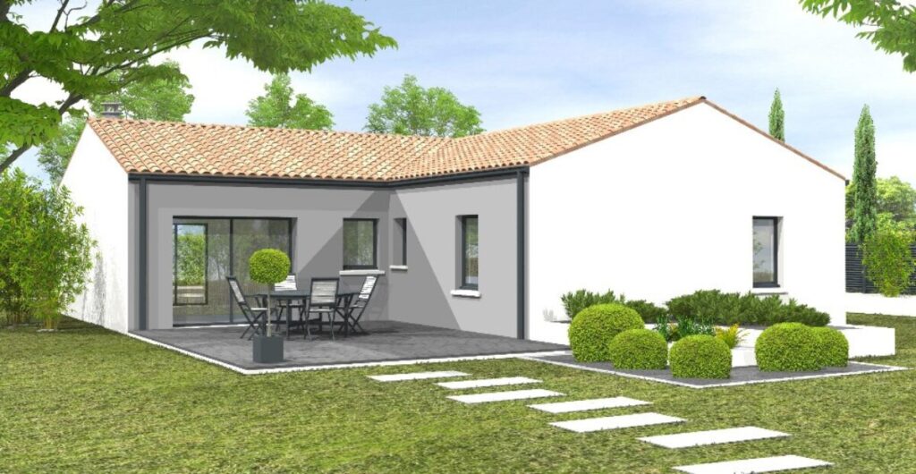 maison classique de plain-pied en L, par LMP Constructeur