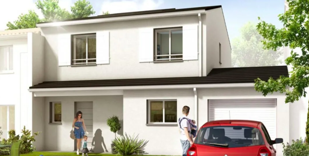 maison de ville à étage avec garage, par CH Construction Horizontale