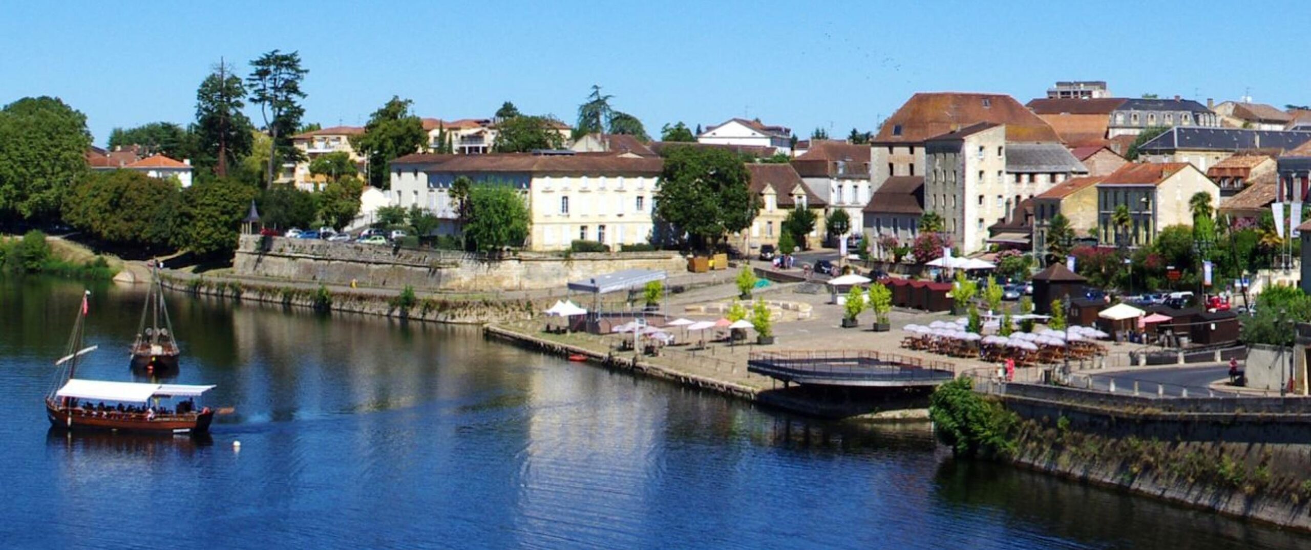 vue sur la ville de Bergerac, en Dordogne (24)