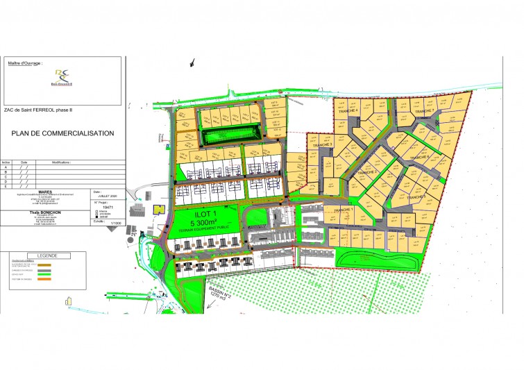 plan des terrains de la phase deux de l'écoquartier de Saint-Ferréol, à Bon-Encontre (47)