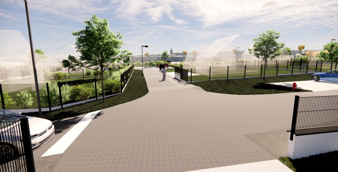 vue sur l'ambiance du futur Lotissement Le Moulin de la Roche, à Marsac-sur-Don (44)