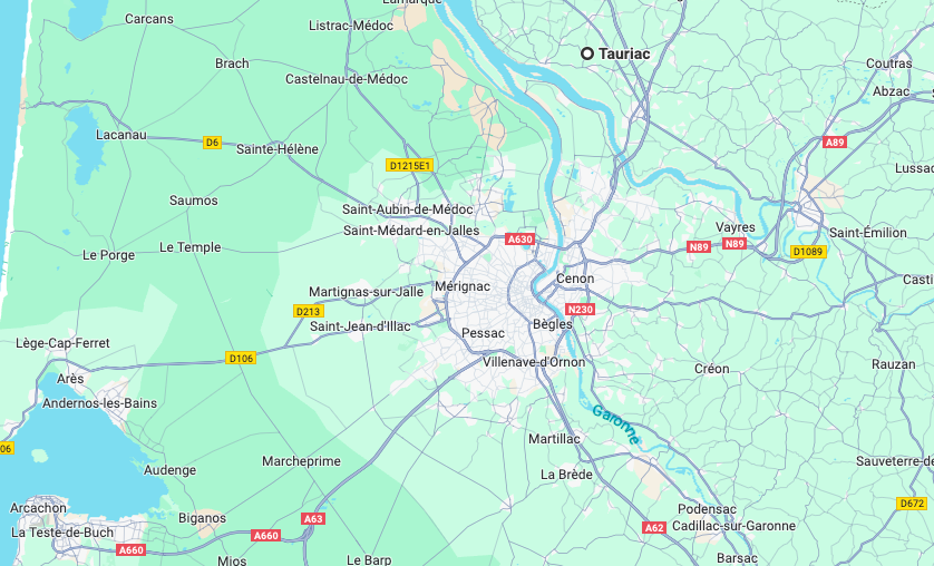 emplacement de Tauriac, en Gironde (33)