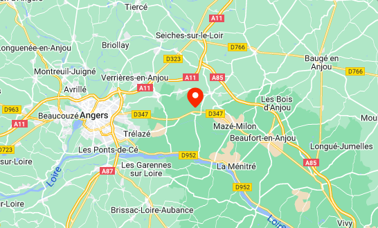 situation géographique de la commune de Corné (49)