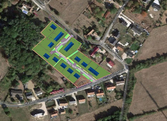 plan du Lotissement Le Clos de la Rosetterie, à Traînou (45)