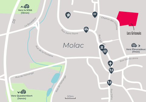 implantation du lotissement « Les Grisouis », à Molac (56)