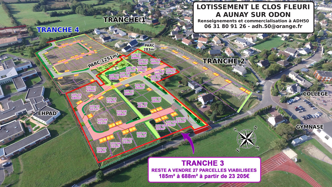 Image du post Aunay-sur-Odon (14) : des terrains à vendre au lotissement « Le Clos Fleuri »