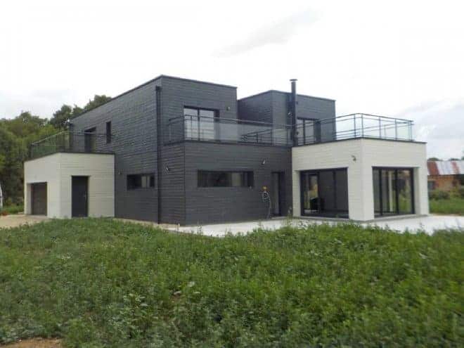 Maison à toit plat réalisée par Gueudry Constructions Gueudry Constructions - maison toit terrasse
