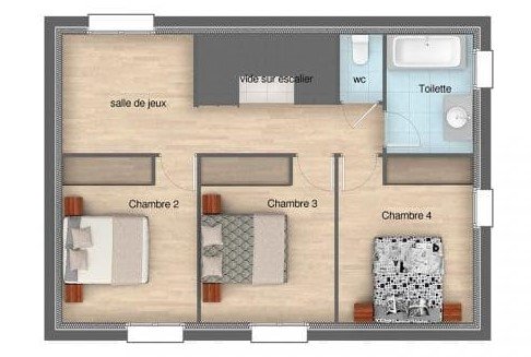 plan de maison 4 chambres CTA