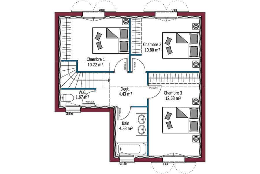 Maison à Etage 3 à 4 Chambres Construction Maison Design à Etage