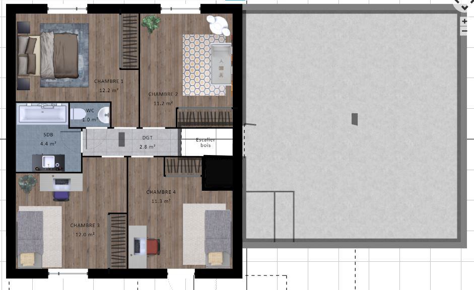 Plan de Maison 4 chambres Villas Club