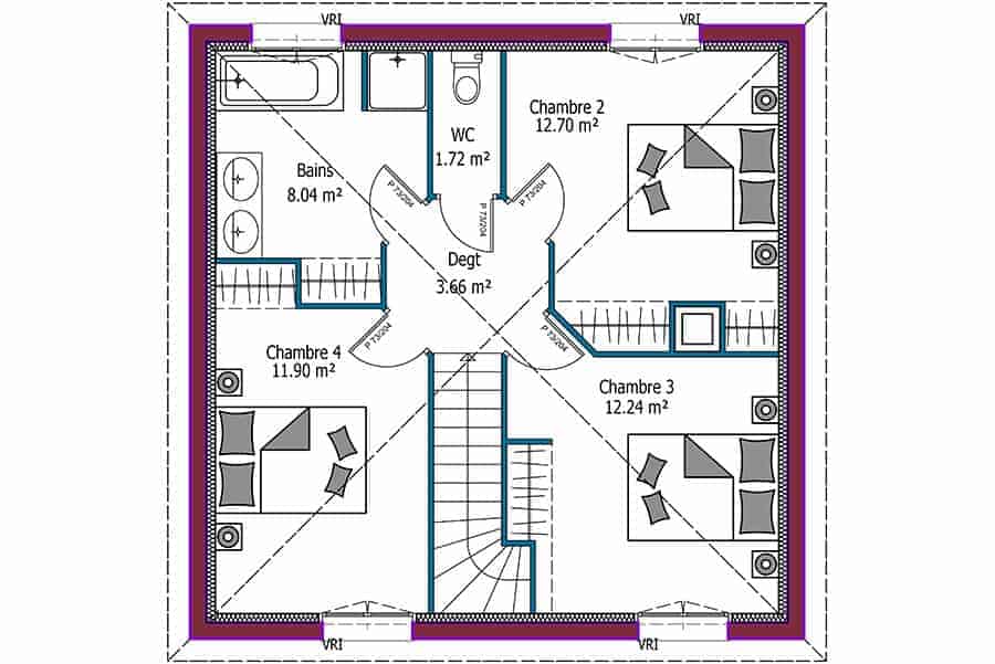 Plan de maison à 4 chambres : sélection de 8 plans de constructeurs