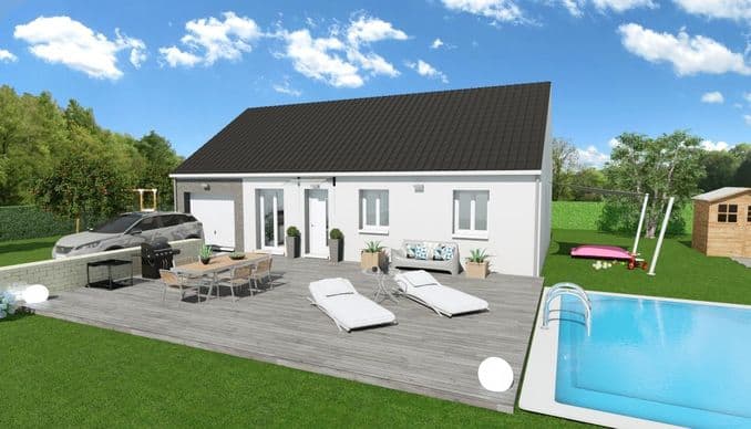 maison classique avec garage et piscine en Seine-Maritime, par CER Constructions